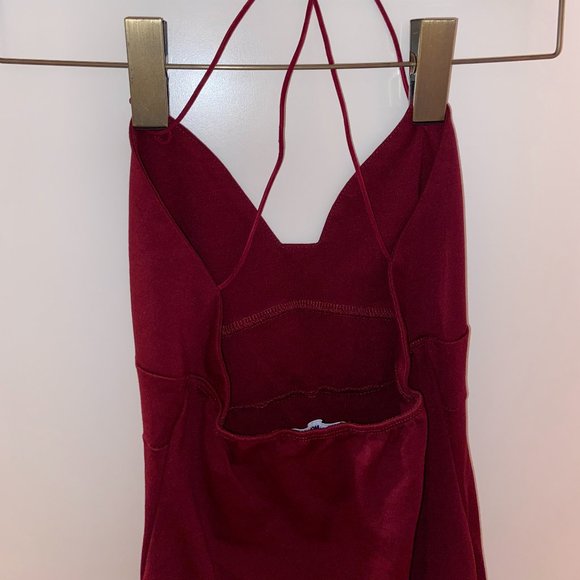 Midi Cami Strap Dress | Burgundy - Picture 5 of 7